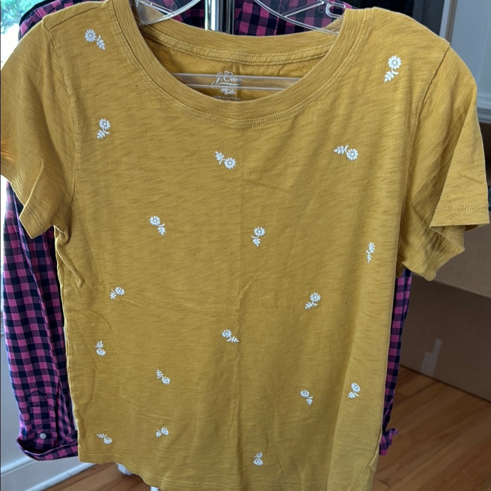 Mustard Yellow Floral T-Shirt